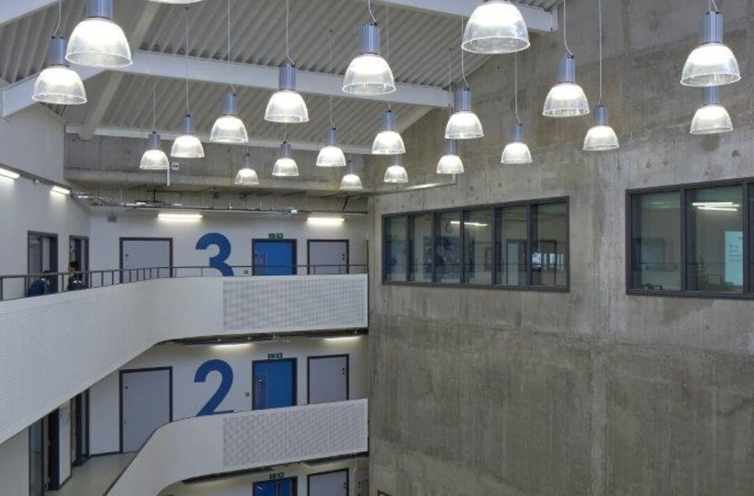 Laminate doorset with factory fitted ironmongery